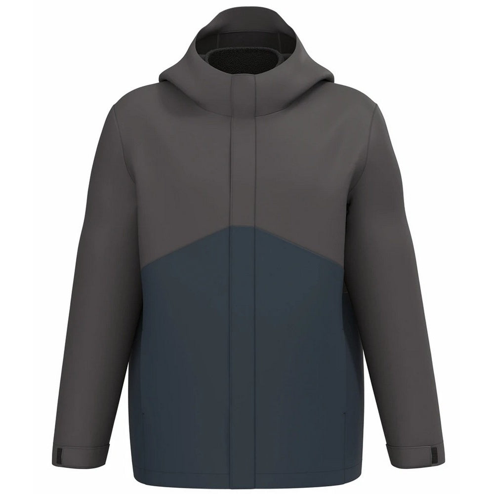 Navy-Dark Grey - Front - Kariban Unisex Adult 3 in 1 Two Tone Parka