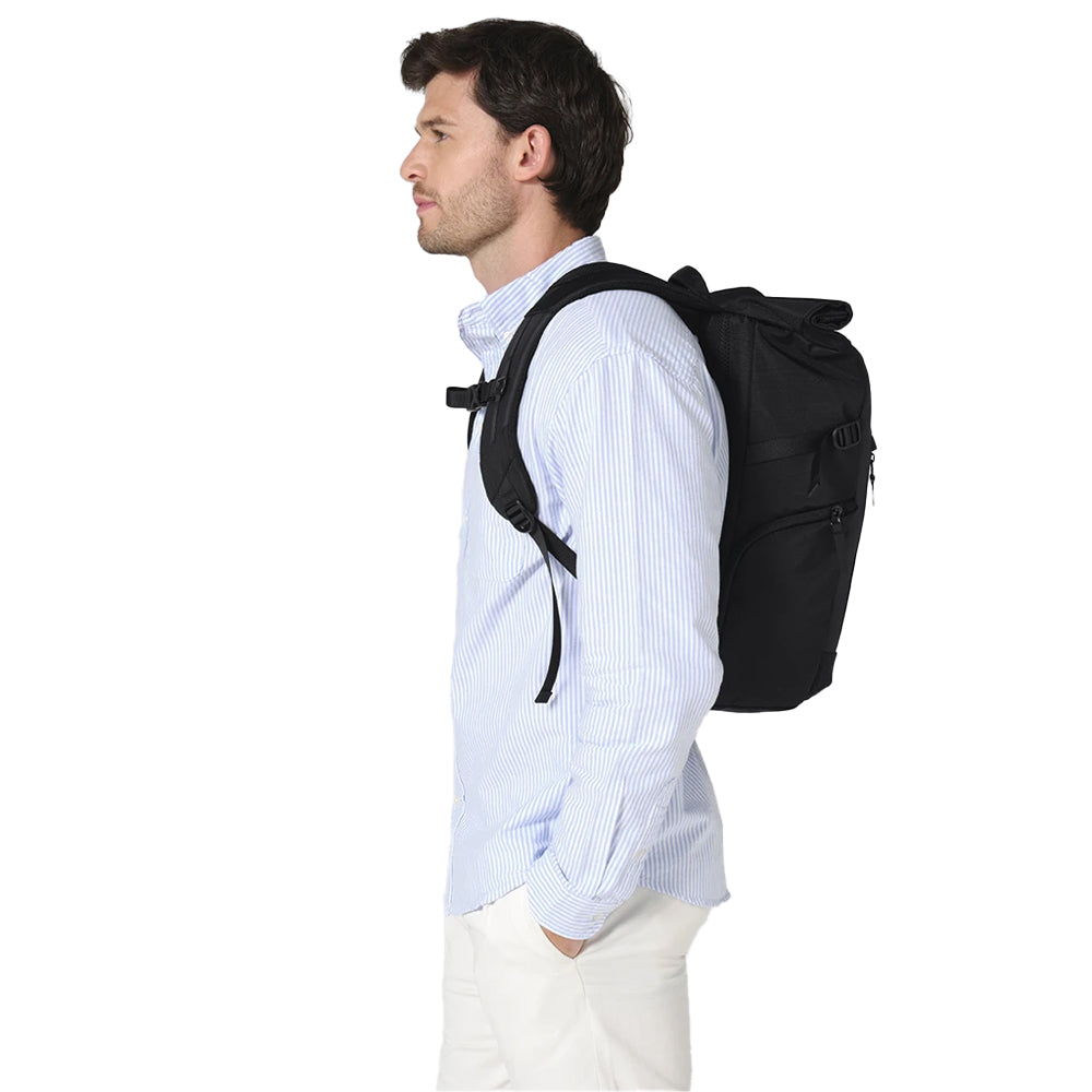 Black - Back - Quadra Zurich Roll Top Backpack