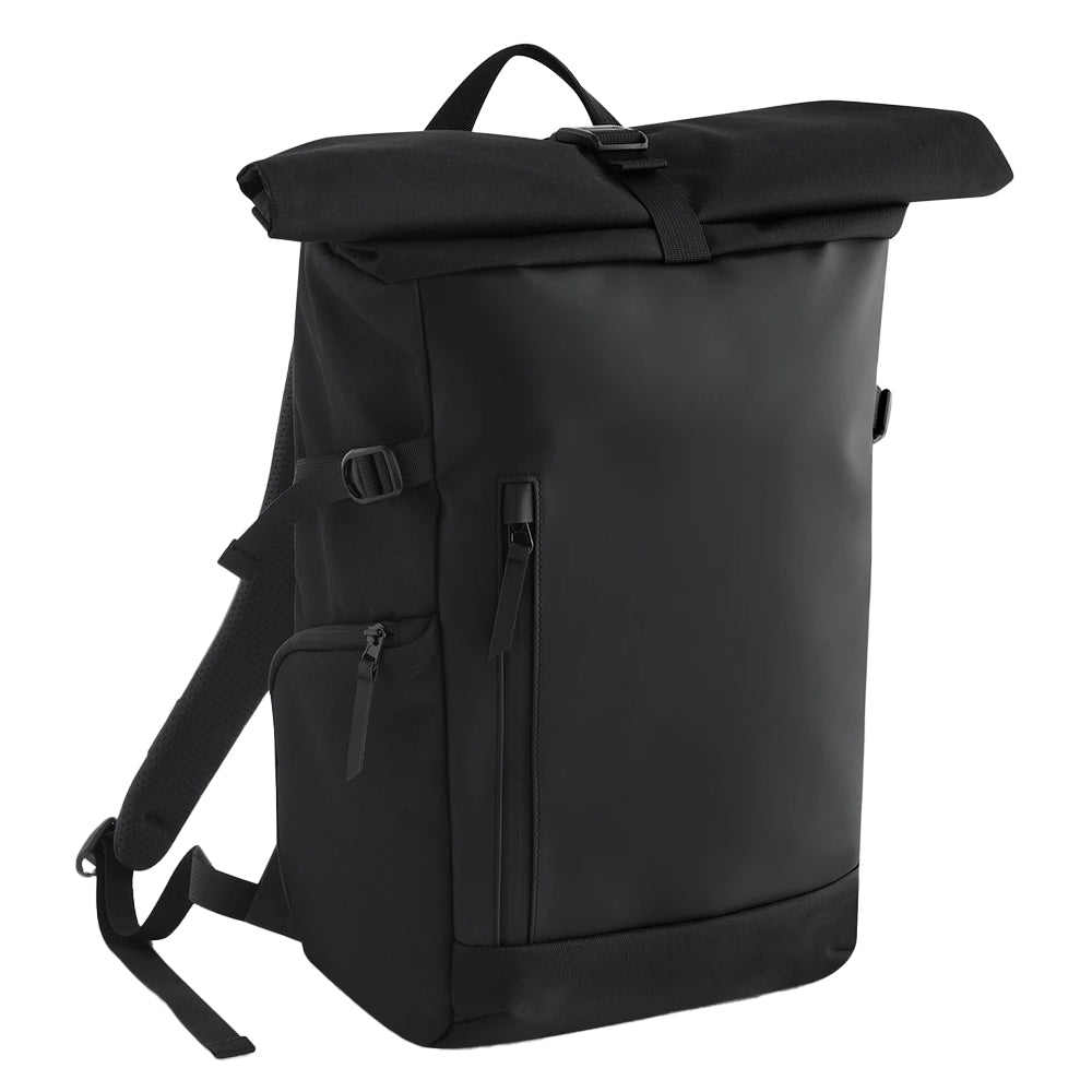 Black - Front - Quadra Zurich Roll Top Backpack