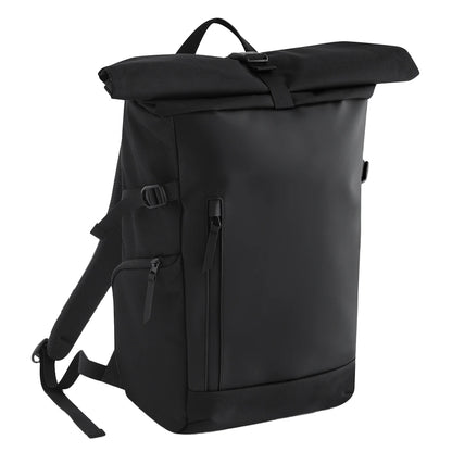Black - Front - Quadra Zurich Roll Top Backpack