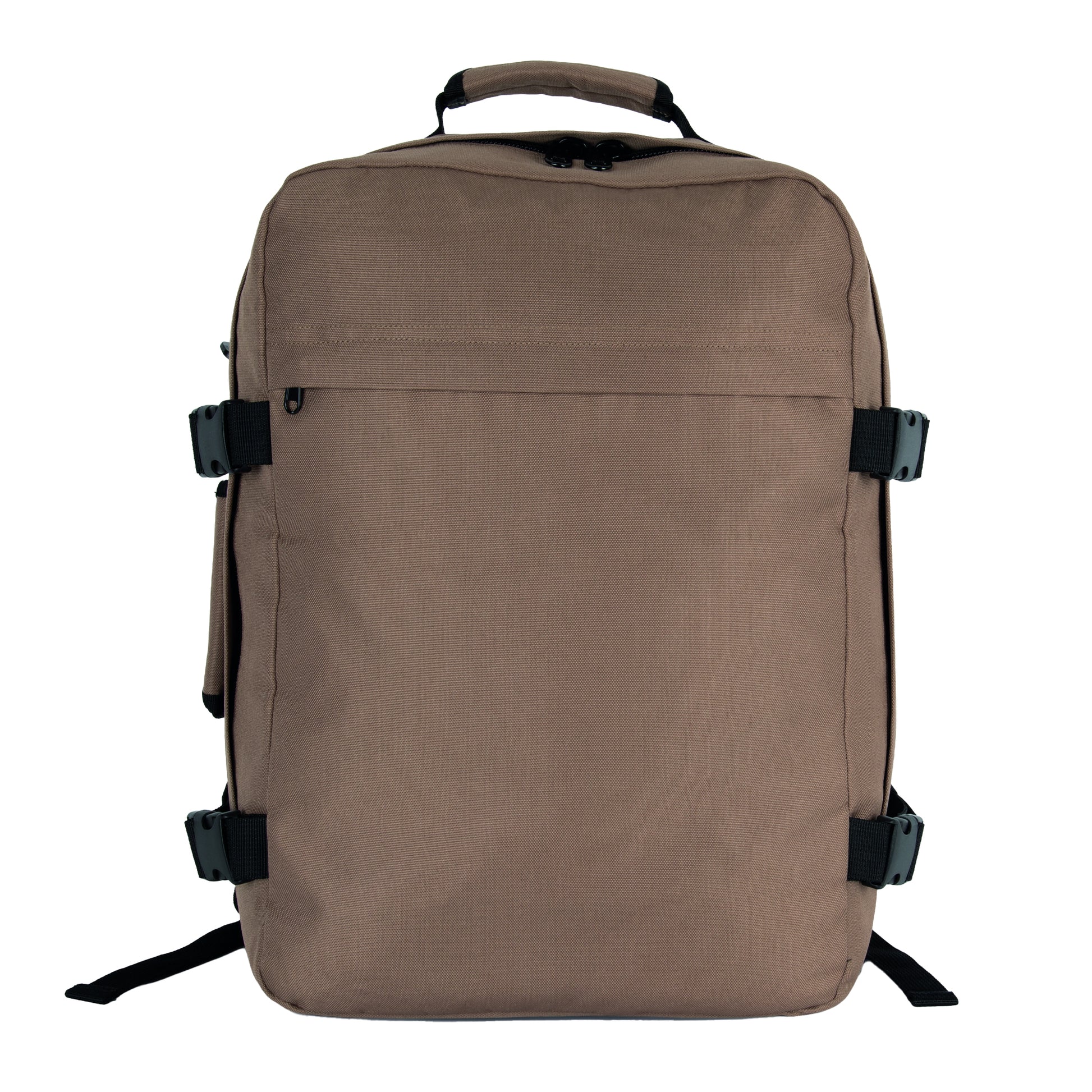Cashew Brown - Back - Kimood Plain Travel Backpack