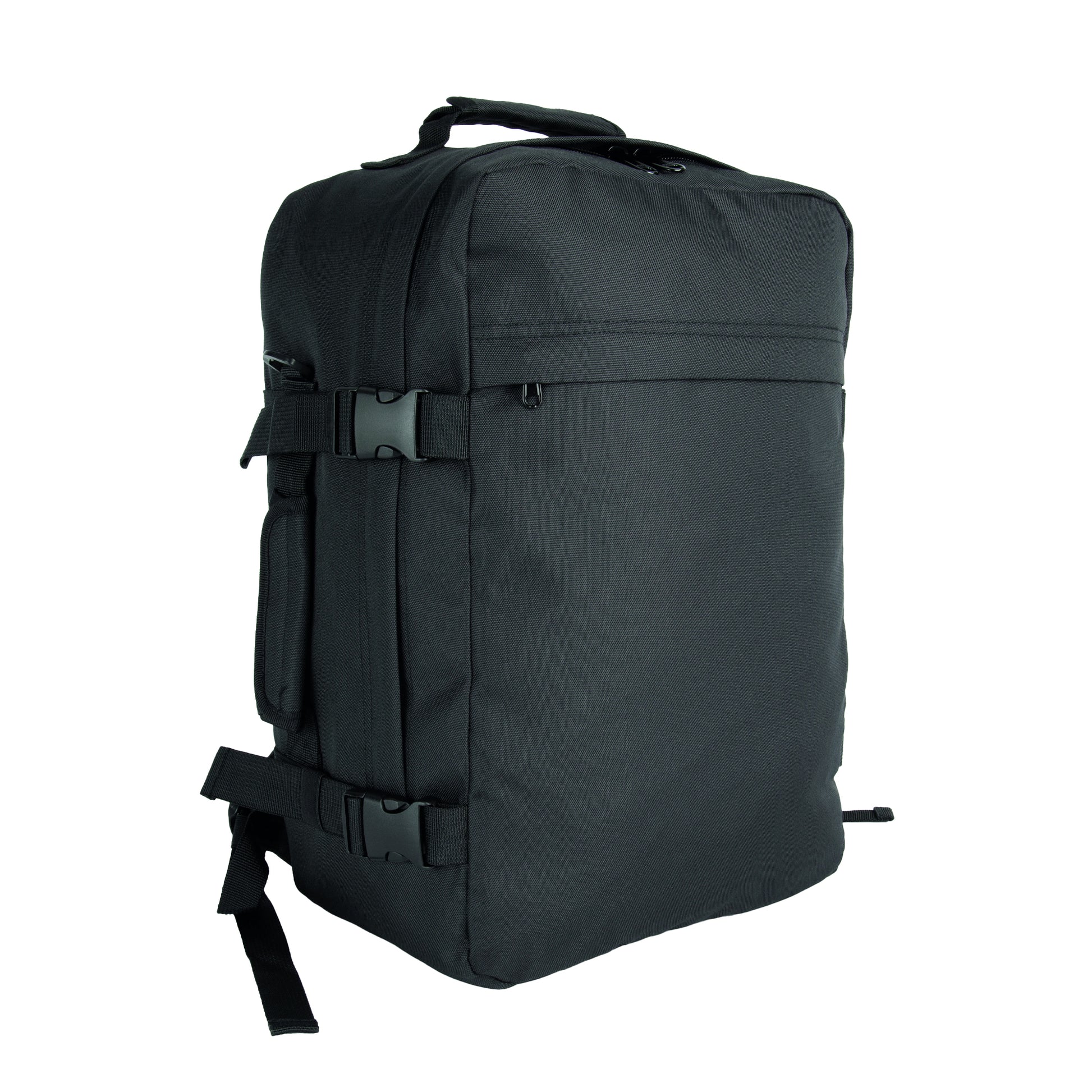 Black - Front - Kimood Plain Travel Backpack