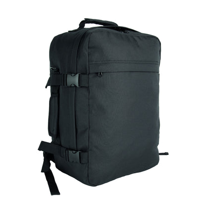 Black - Front - Kimood Plain Travel Backpack