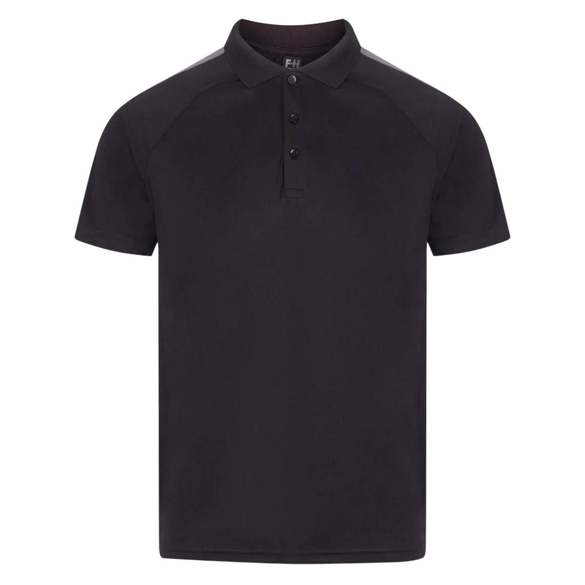 Black-Gunmetal - Front - Finden & Hales Unisex Adult Team Polo Shirt