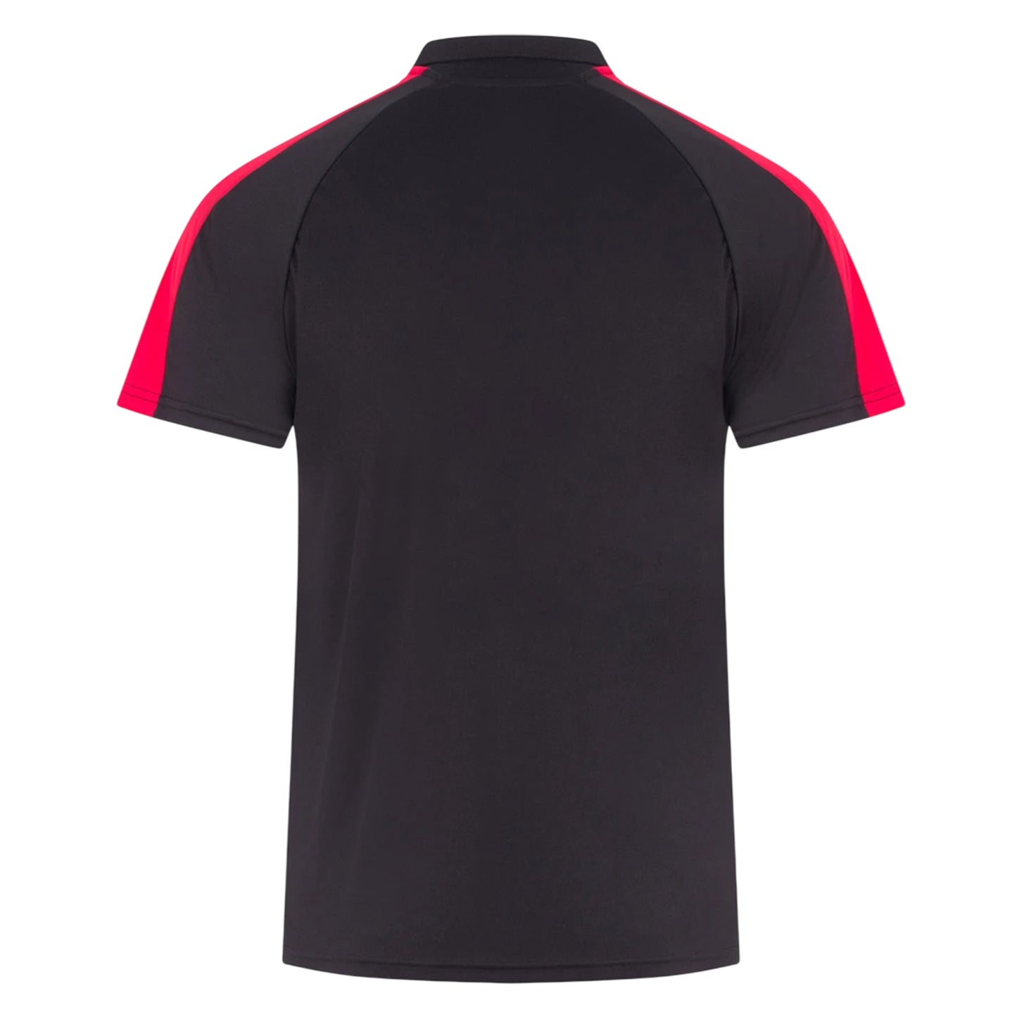Black-Red - Back - Finden & Hales Unisex Adult Team Polo Shirt