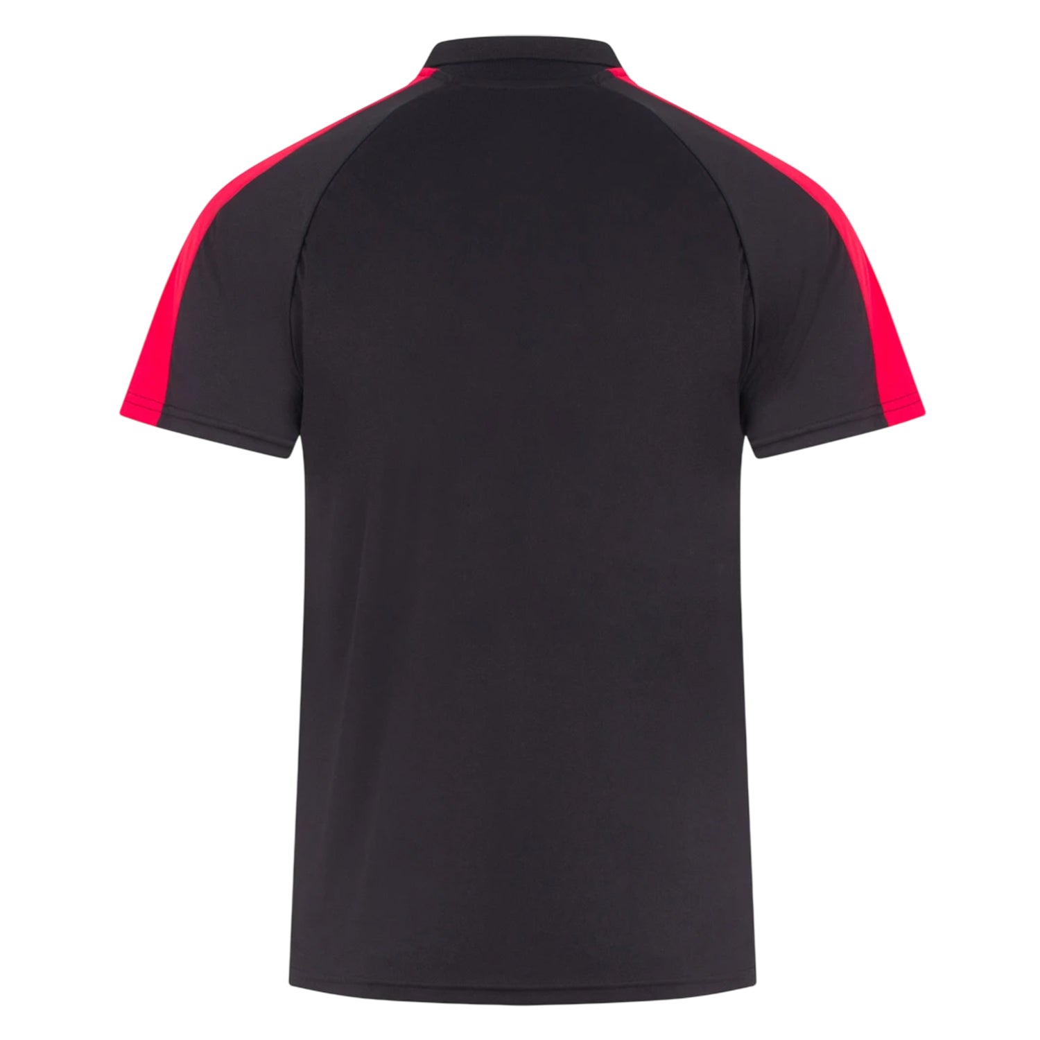 Black-Red - Back - Finden & Hales Unisex Adult Team Polo Shirt