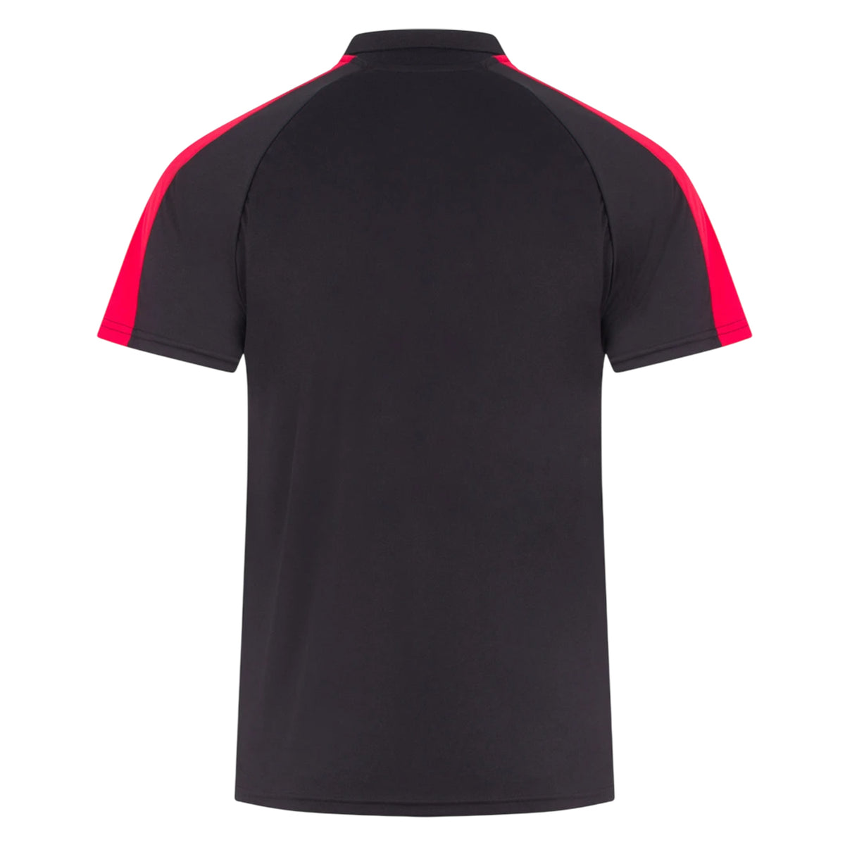 Black-Red - Back - Finden & Hales Unisex Adult Team Polo Shirt
