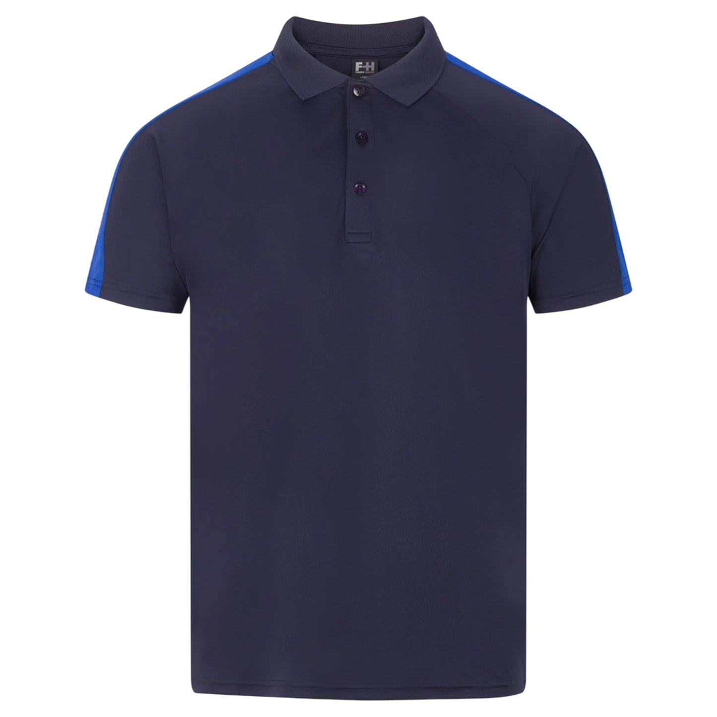 Navy-Royal Blue - Front - Finden & Hales Unisex Adult Team Polo Shirt