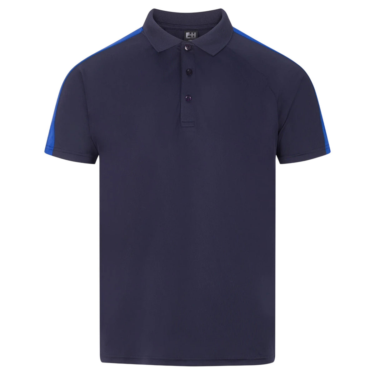 Navy-Royal Blue - Front - Finden & Hales Unisex Adult Team Polo Shirt