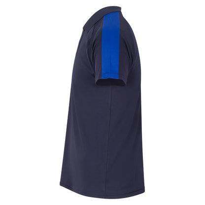 Navy-Royal Blue - Side - Finden & Hales Unisex Adult Team Polo Shirt