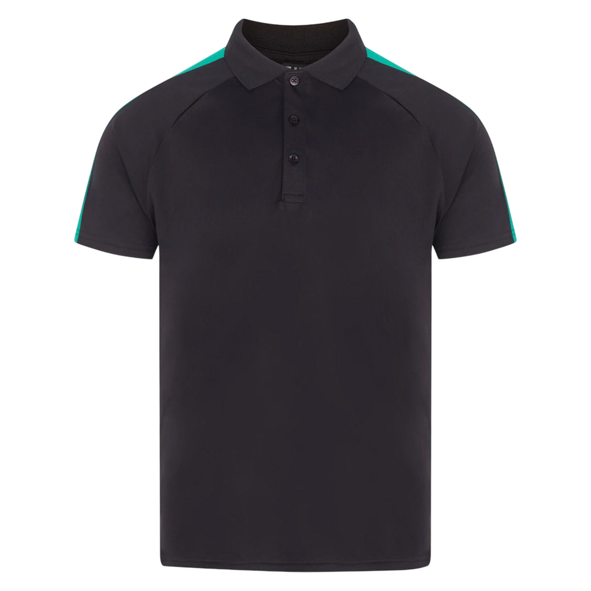 Black-Emerald - Front - Finden & Hales Unisex Adult Team Polo Shirt