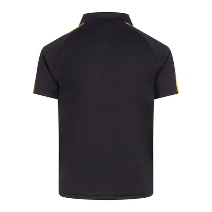 Black-Gold - Back - Finden & Hales Childrens-Kids Team Polo Shirt