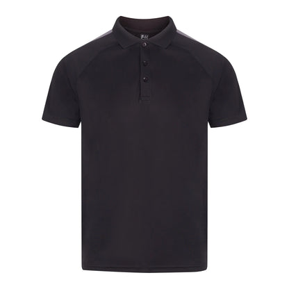 Black-Gunmetal - Front - Finden & Hales Childrens-Kids Team Polo Shirt