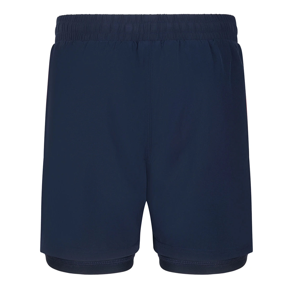 Navy - Back - Tombo Unisex Adult Double Layer Sports Shorts