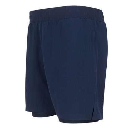 Navy - Lifestyle - Tombo Unisex Adult Double Layer Sports Shorts