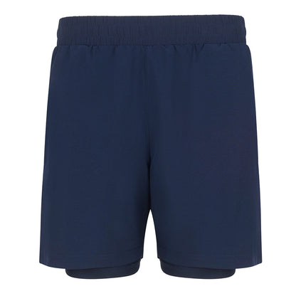 Navy - Front - Tombo Unisex Adult Double Layer Sports Shorts