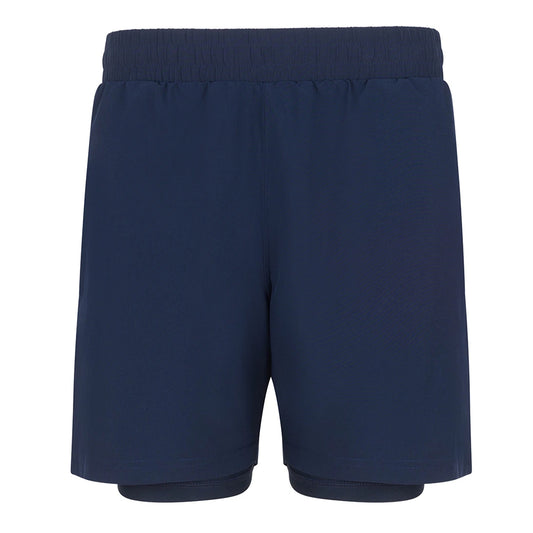 Navy - Front - Tombo Unisex Adult Double Layer Sports Shorts