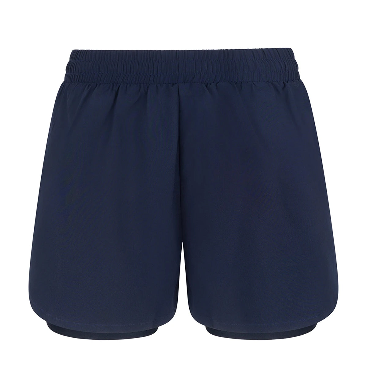 Navy - Front - Tombo Womens-Ladies Double Layer Sports Shorts