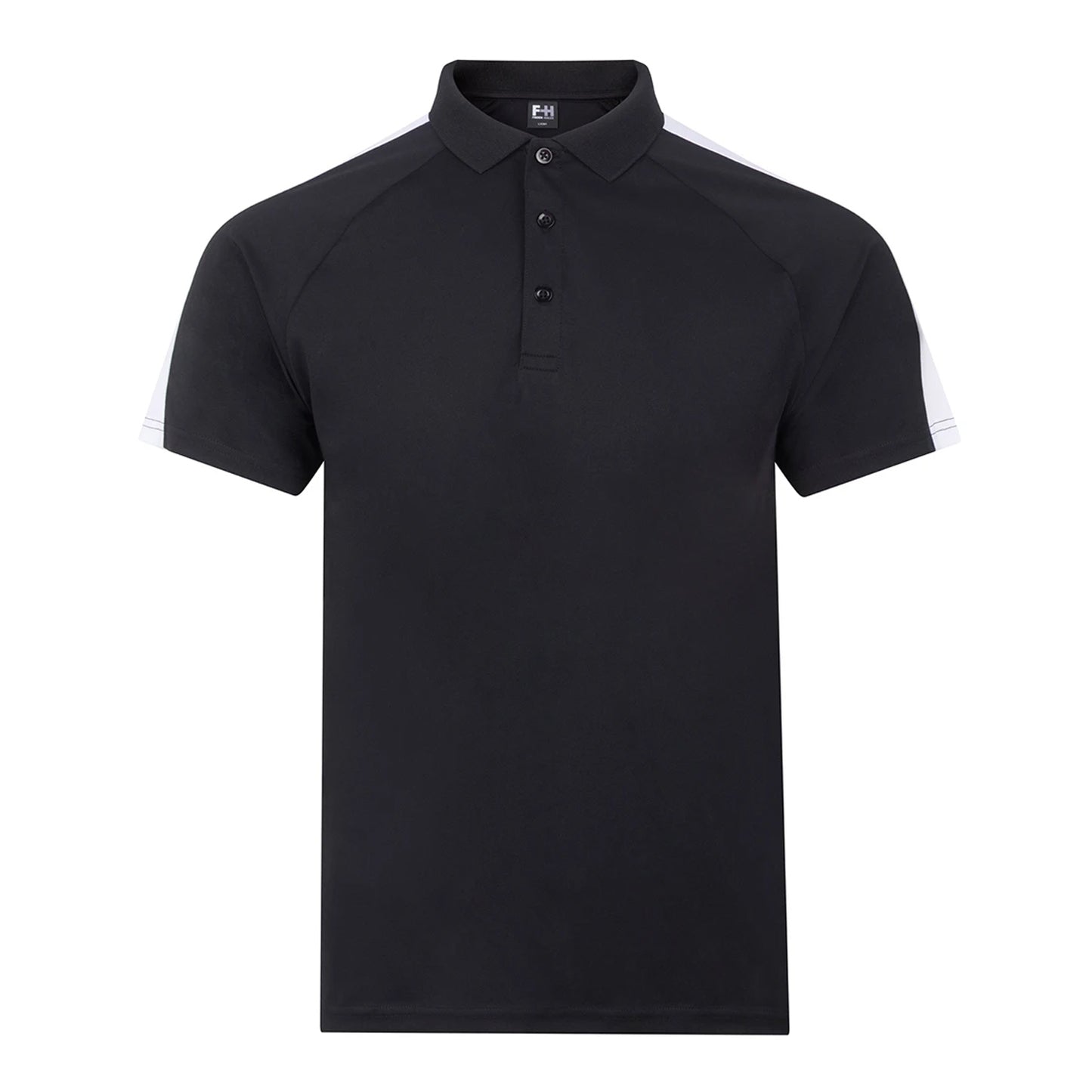 Black-White - Front - Finden & Hales Unisex Adult Team Polo Shirt