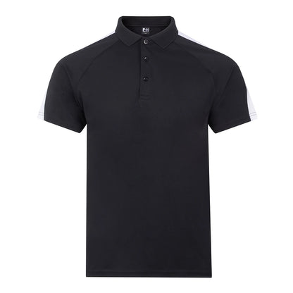 Black-White - Front - Finden & Hales Unisex Adult Team Polo Shirt