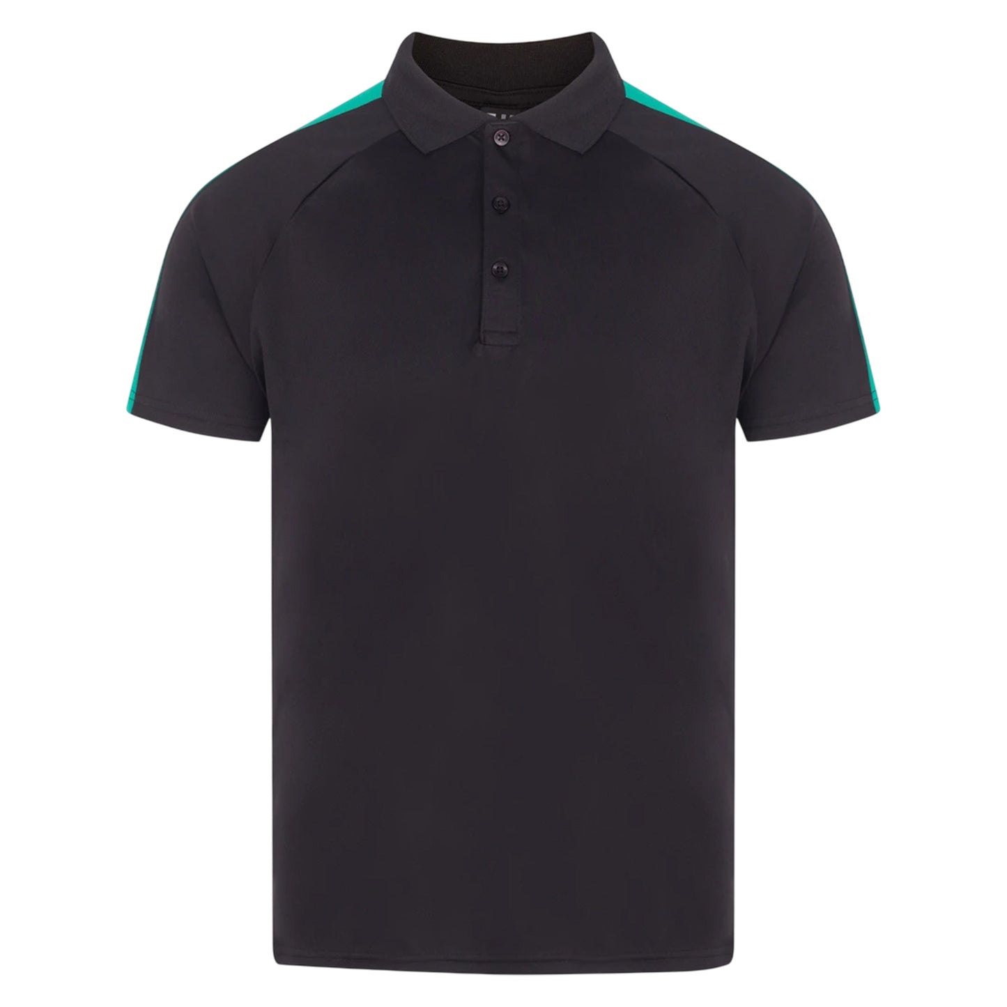 Black-Emerald - Front - Finden & Hales Unisex Adult Team Polo Shirt