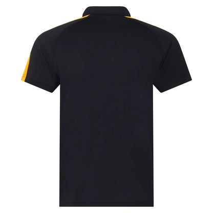 Black-Gold - Back - Finden & Hales Unisex Adult Team Polo Shirt