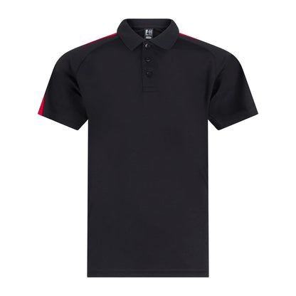 Black-Red - Front - Finden & Hales Childrens-Kids Team Polo Shirt