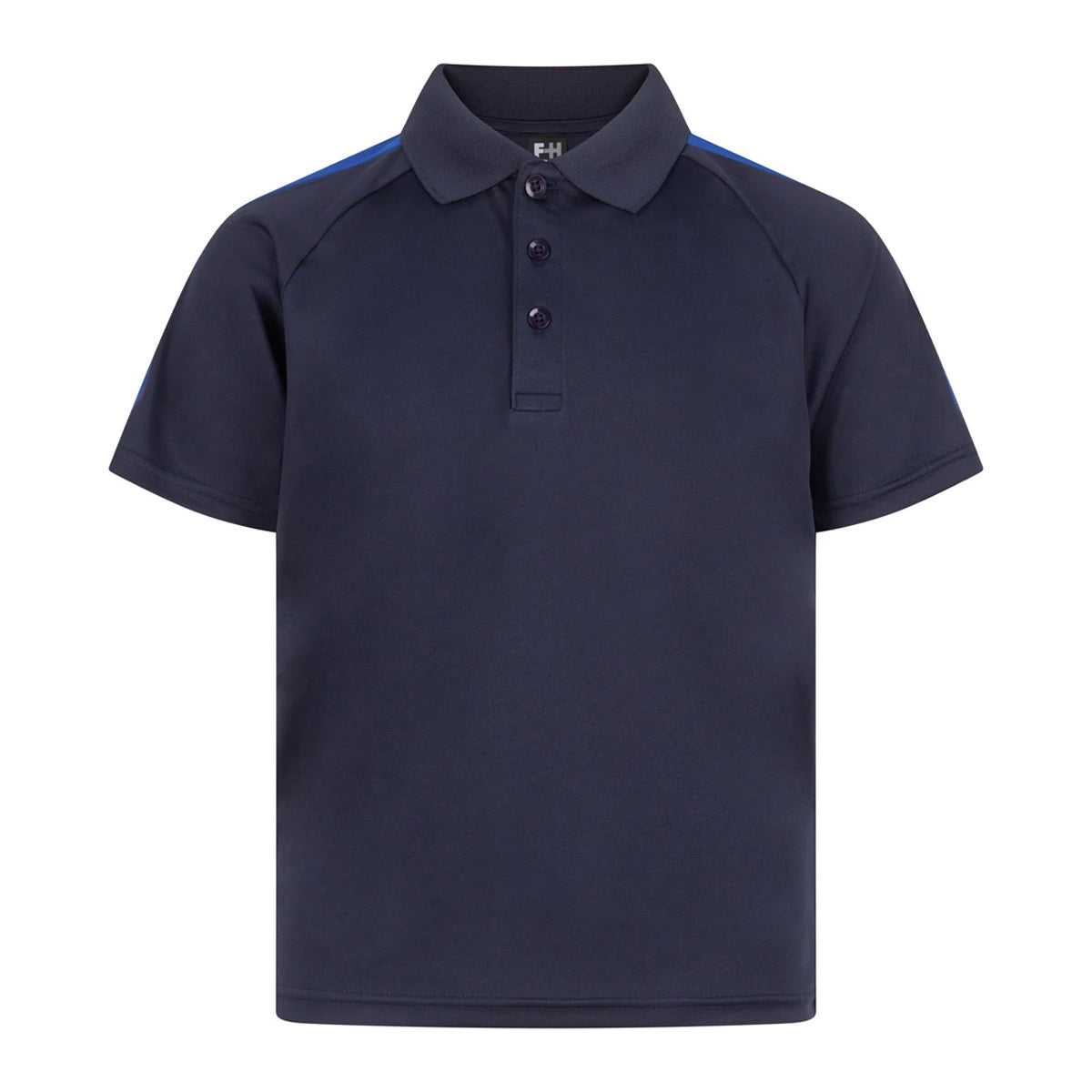 Navy-Royal Blue - Front - Finden & Hales Childrens-Kids Team Polo Shirt