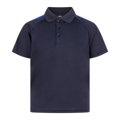 Navy-Royal Blue - Front - Finden & Hales Childrens-Kids Team Polo Shirt