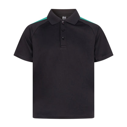 Black-Emerald - Front - Finden & Hales Childrens-Kids Team Polo Shirt
