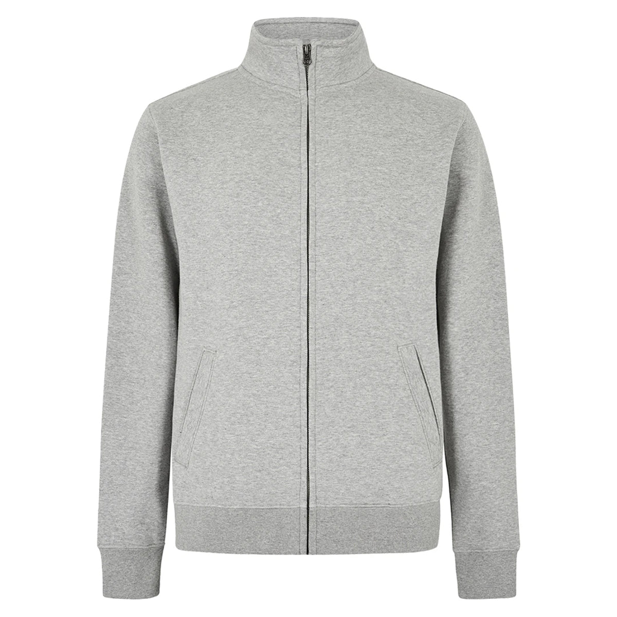 Heather Grey - Front - Kustom Kit Mens Plain Sweat Jacket