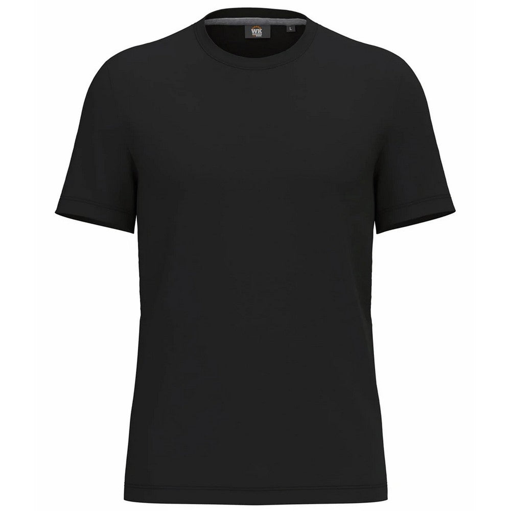 Black - Front - WK. Designed To Work Unisex Adult Anti-Bacterial Short-Sleeved T-Shirt