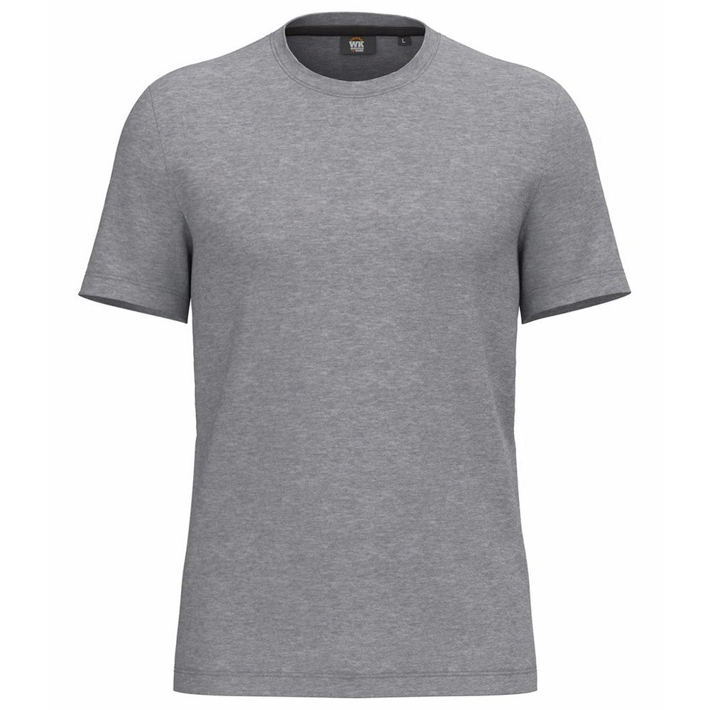 Oxford Grey - Front - WK. Designed To Work Unisex Adult Anti-Bacterial Short-Sleeved T-Shirt