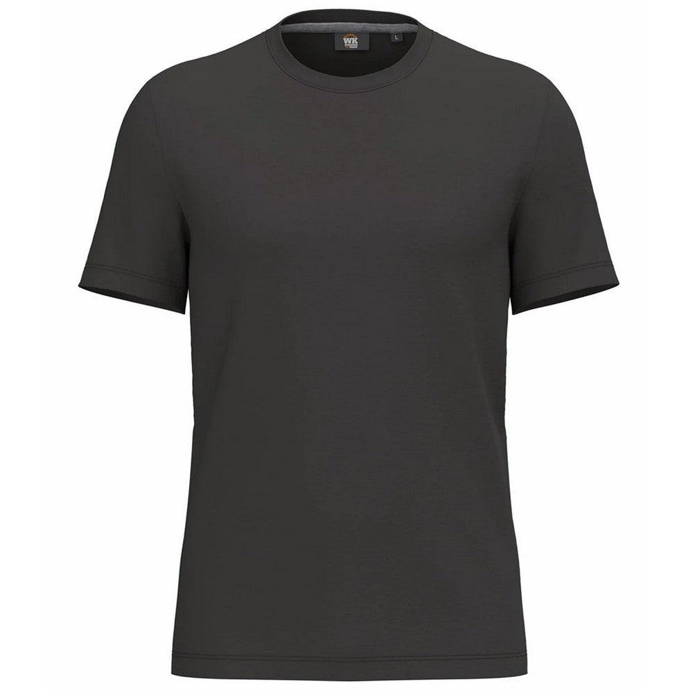 Dark Grey - Front - WK. Designed To Work Unisex Adult Anti-Bacterial Short-Sleeved T-Shirt