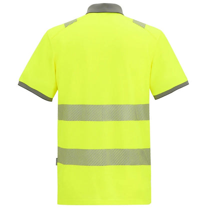 Black-Yellow - Back - Regatta Professional Mens Pro Comfort Hi-Vis Polo Shirt