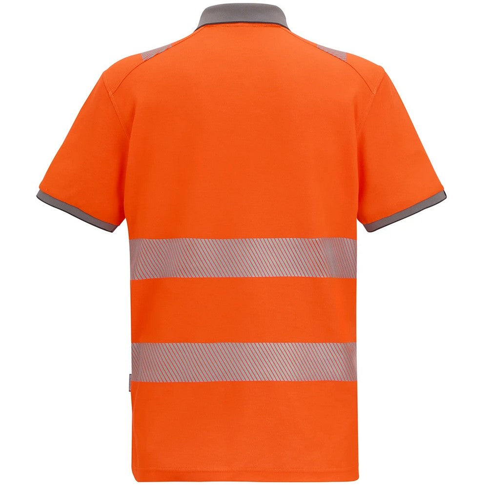Black-Orange - Back - Regatta Professional Mens Pro Comfort Hi-Vis Polo Shirt