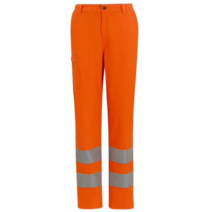 Orange - Front - Regatta Professional Mens Pro Contract Stretch Hi-Vis Work Trousers