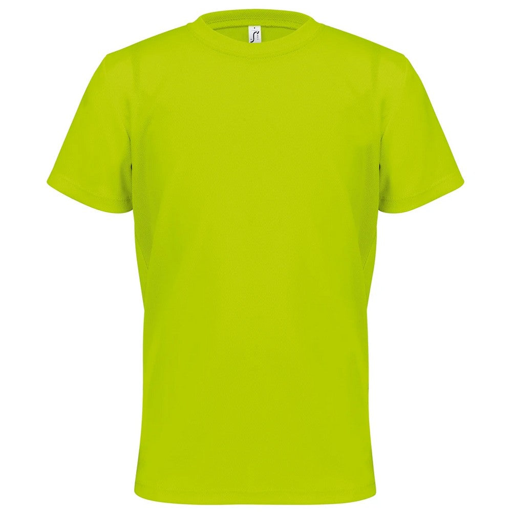 Neon Yellow - Front - SOLS Childrens-Kids Sprint T-Shirt