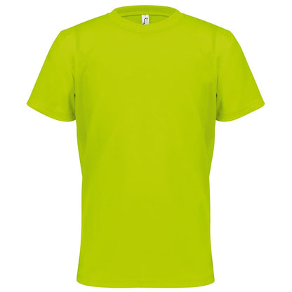 Neon Yellow - Front - SOLS Childrens-Kids Sprint T-Shirt