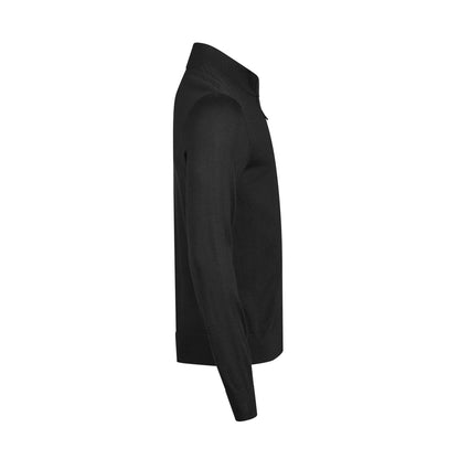 Black - Side - Tee Jays Mens Full Zip Sweater Top