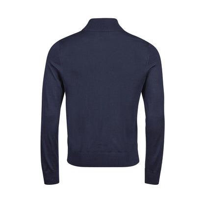 Navy - Back - Tee Jays Mens Full Zip Sweater Top