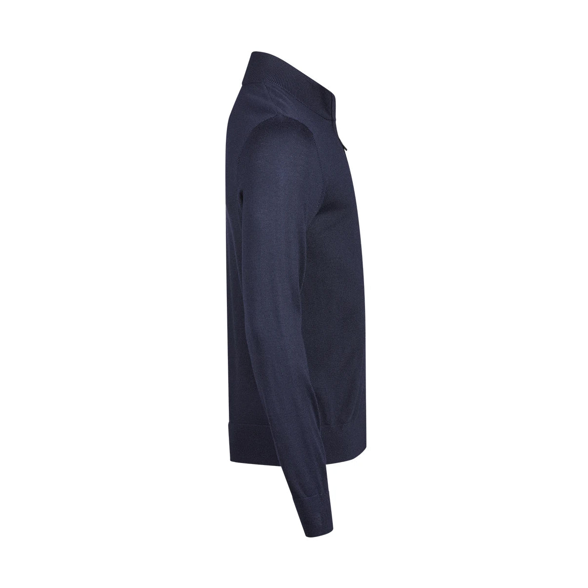 Navy - Side - Tee Jays Mens Full Zip Sweater Top