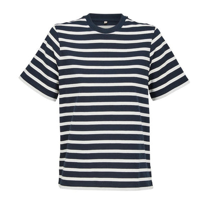 Navy-Off White - Front - SOLS Womens-Ladies Legend T-Shirt