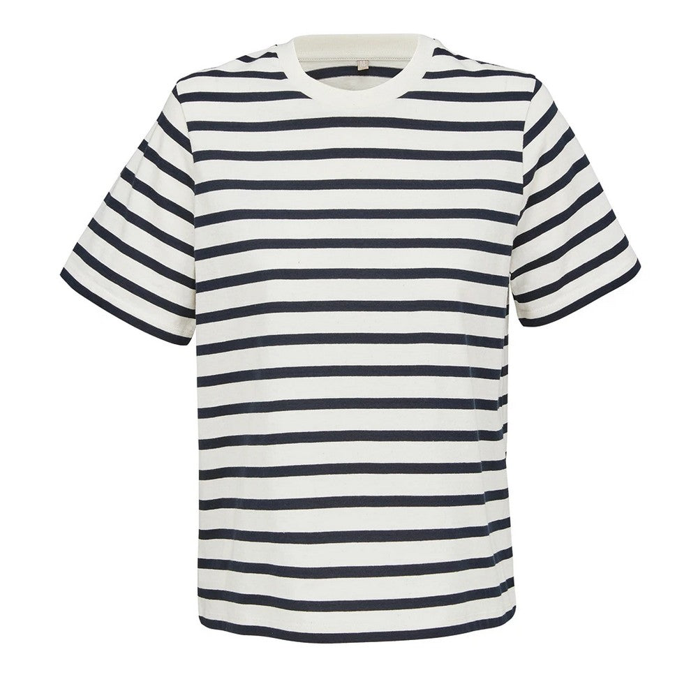 Off White-Navy - Front - SOLS Womens-Ladies Legend T-Shirt
