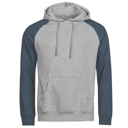 Heather Grey-Ink - Front - Tee Jays Mens Two Tone Hoodie