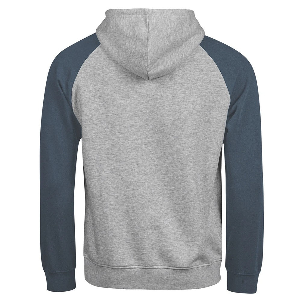 Heather Grey-Ink - Back - Tee Jays Mens Two Tone Hoodie