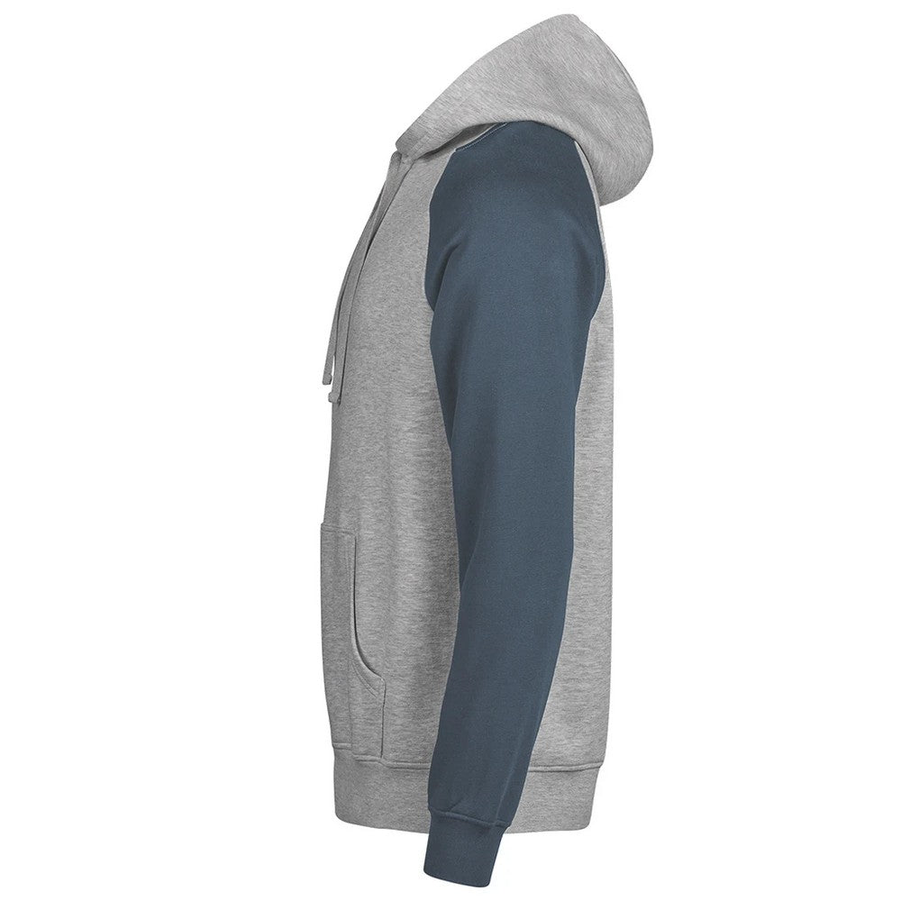 Heather Grey-Ink - Side - Tee Jays Mens Two Tone Hoodie