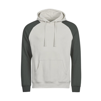 Cement-Dark Green - Front - Tee Jays Mens Two Tone Hoodie