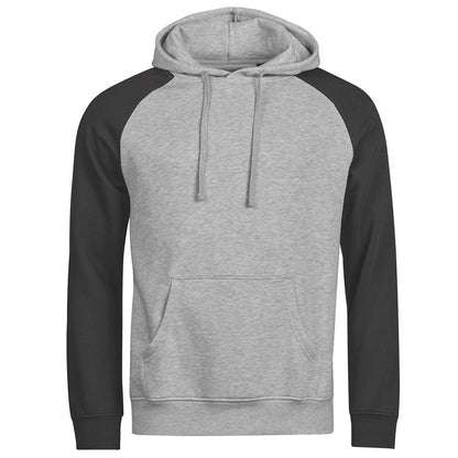 Heather Grey-Black - Front - Tee Jays Mens Two Tone Hoodie