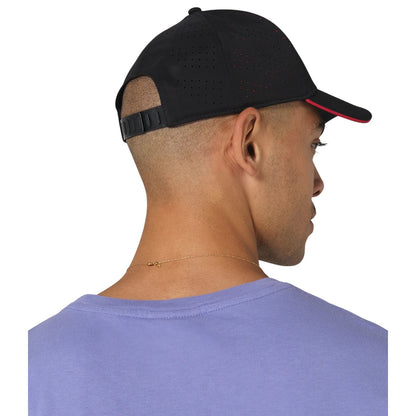 Black-Red - Back - Beechfield Accelerate Baseball Cap
